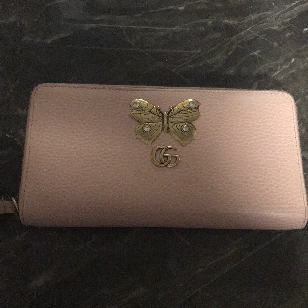 Pink Gucci wallet butterfly - Picture 1 of 4